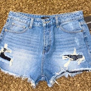 jean shorts with tags